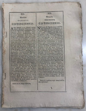 Raro antico documento in 10 fogli XVIII secolo dieci ordini di monache