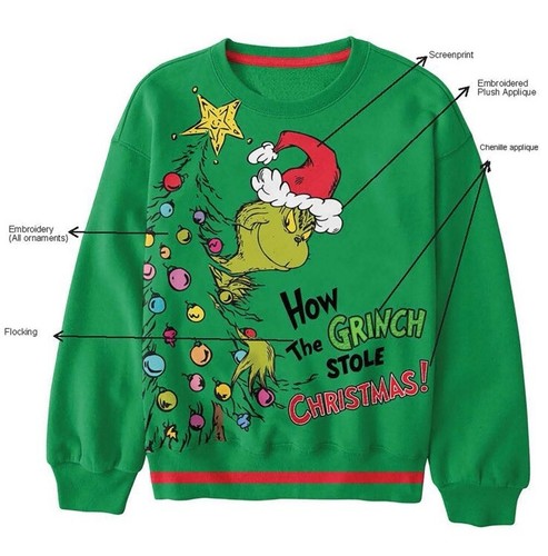 Grinch adult sweatshirt - adult, size