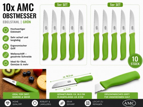 Amc 10x coltello frutta - amc,