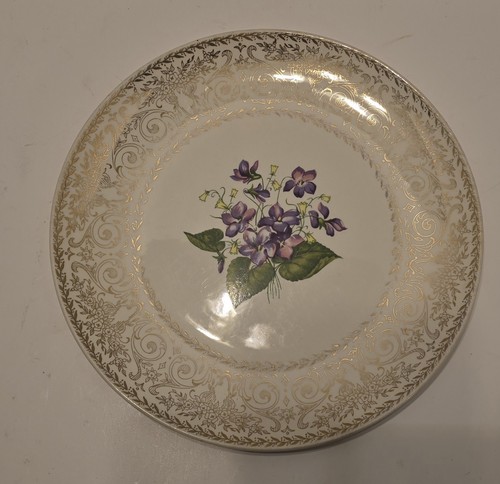 Piatto torta vintage decorato