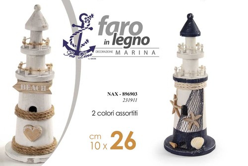 Faro legno decorativo - decorativo, mare