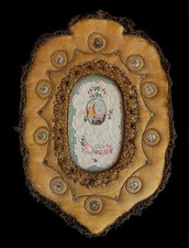 canivet pergamena miniatura 1700 ANNUNCIAZIONE DI MARIA