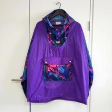 Giacca a vento vintage anni 90 Kway nylon confezionabile pullover retrò