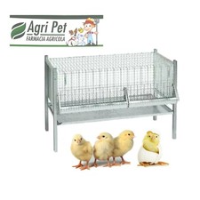 GABBIA PER PULCINI RINFORZATA CON MANGIATOIA ABBEVERATOIO 100X50X65 h