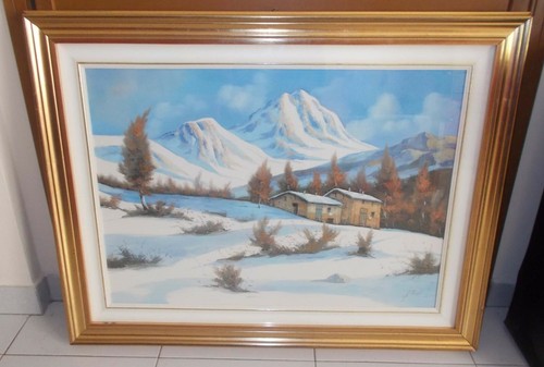 Quadro olio tela guido borelli - quadro,