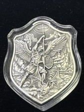 Shield of St. Michael Dragonslayer impilatore 2 oz .999 argento in capsula