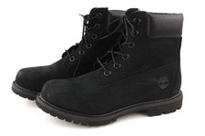 Stivali alti TIMBERLAND 8658A-A3398 da donna ~EU38.5/39 in pelle con logo nero *