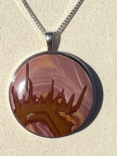 Red falcon jasper pendant - red,