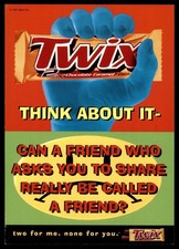 Twix Pensaci Amico Chiede di Condividere Davvero Un Amico Gocard Cartolina UNP