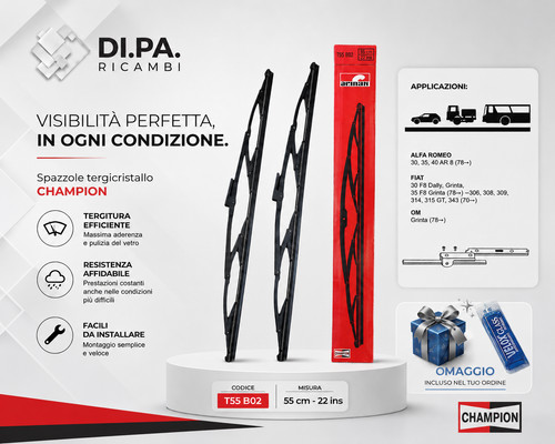 Kit spazzole tergi 550mm - kit, 2