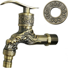 Rubinetto Vintage,Rubinetto in Ottone Anticato, Rubinetto Da Giardino Esterno, R