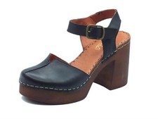 Cinzia Soft PQ8235460 Black Sandali con tacco alto per Donna in pelle nera con p