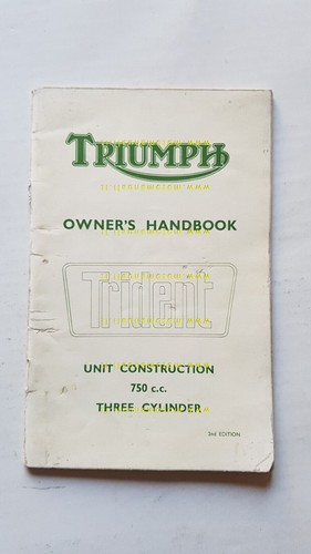 Triumph trident 750 manuale - triumph,