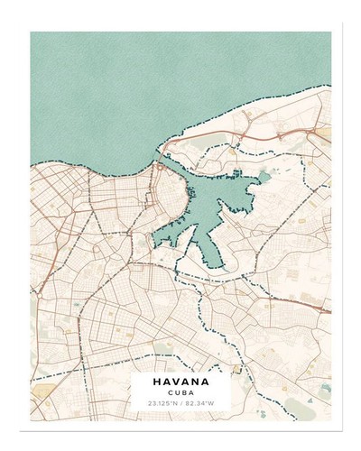 Elegante mappa dell - 'avana, come