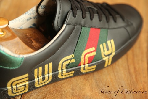 Gucci ace nero - pelle, "guccy"