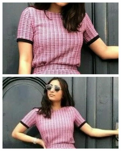 Zara top rosa - tweed, camicia