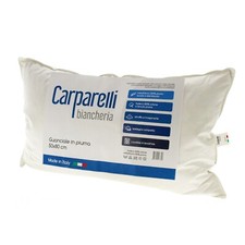 Carparelli Guanciale 100% Vera Piuma Cuscino Made in Italy Puro Cotone 50x80 cm