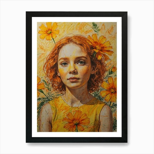 Stampa artistica ragazza con