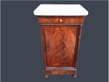 COMODINO CON MARMO IN MOGANO