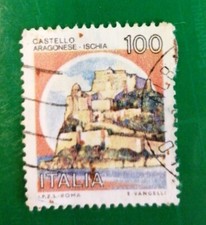 Francobollo - Castello Aragonese Ischia (L.100) - Timbrato/Originale