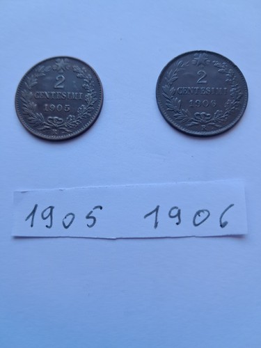 Due monete centesimi del - da,