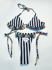 Sexy bikini donna a righe