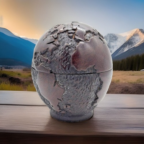 Mappamondo legno burl - mappamondo,
