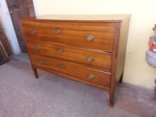 ANTICO CASSETTONE LUIGI XVI IN NOCE MASSELLO COMò 3 CASSETTI '700 GAMBE A SPILLO