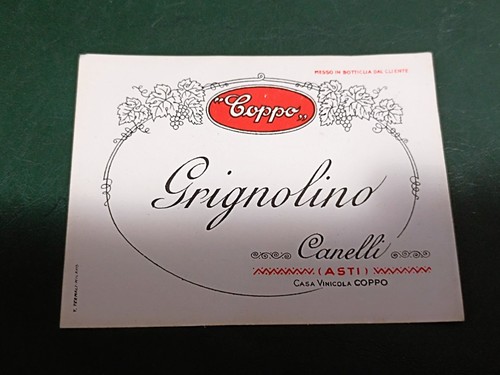 Etichetta vino grignolino - vino,