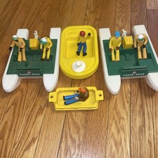 VTG Fisher Price Adventure People Figures (3), #307 Pontoon Boats Rescue Action