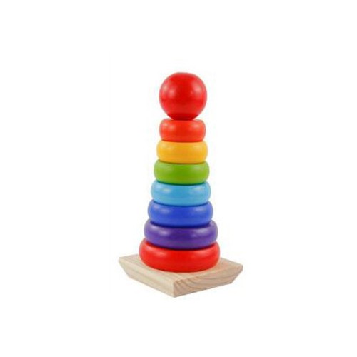 Gioco educativo legno piramide - legno,