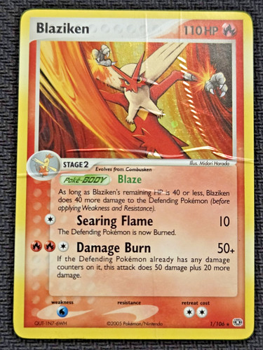 Pokemon tcg blaziken 106 - blaziken, 1/106