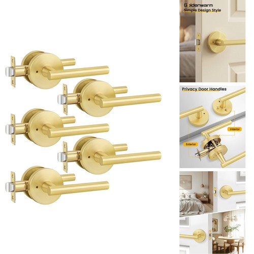 Maniglia per porta privacy oro