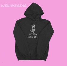 Felpa nera con cappuccio