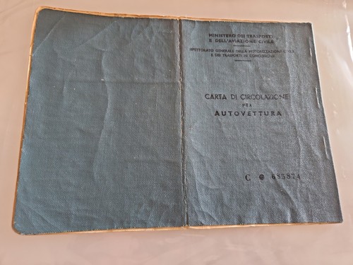 Carta circolazione epoca - di, d'epoca