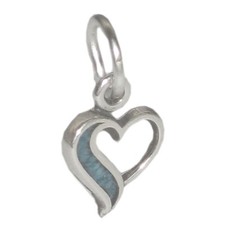 Cuore TINY charm in argento sterling .925 x 1 Cuori e ciondoli d'amore!