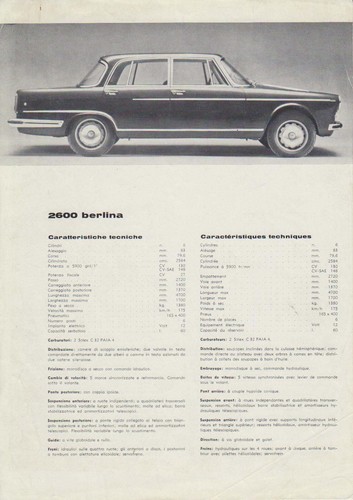 Alfa romeo 2600 - alfa, 1964