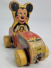 Giocattolo a strappo vintage Fisher Price Topolino "Puddle Jumper". n. 310