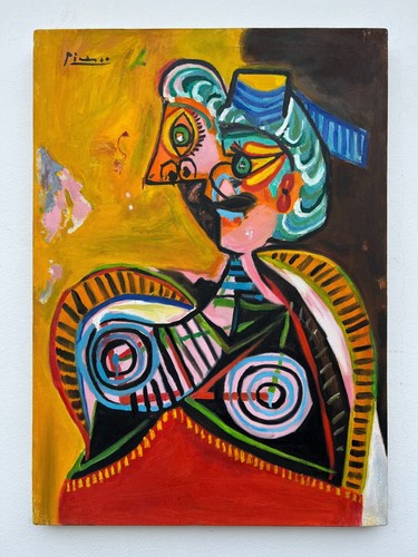 Pablo picasso dipinto olio - olio, su