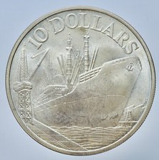 SINGAPORE -AG/ 10 DOLLARI 1976