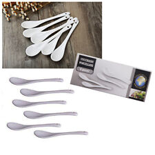 6 Cucchiaini In Porcellana Bianca 13 Cm Posate Dolce Dessert Caffè Cucina 156