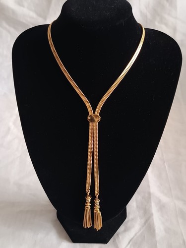 Vintage laccio lariat collana - laccio,