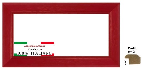 Cornice legno rossa arte - legno,