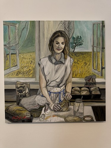 Quadro olio tela pane - olio, su
