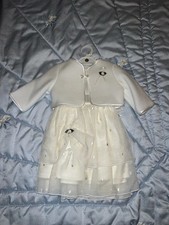 Vintage Abitino bimba cerimonia vestito 9-12 mesi / 74 cm bambina