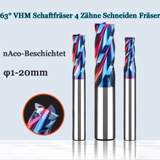 Fresa a gambo 63° VHM 4 denti