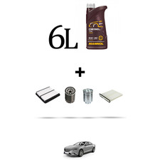 HOFFCAR Kit tagliando 4 FILTRI e 6L OLIO per Mazda 6 (GJ) 2.2 Skyactiv-D 110kw d