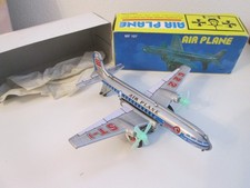 GIOCATTOLO D'EPOCA AEREO A FRIZIONE IN LATTA CON SCATOLA...OTTIMO STATO--