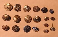 LOTTO  19 BOTTONI VARI METALLO DORATO - DISEGNI FORMATI E DISEGNI ASSORTITI