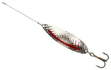 ondulante artificiale heron argento / rosso pesca spinning luccio siluro esca